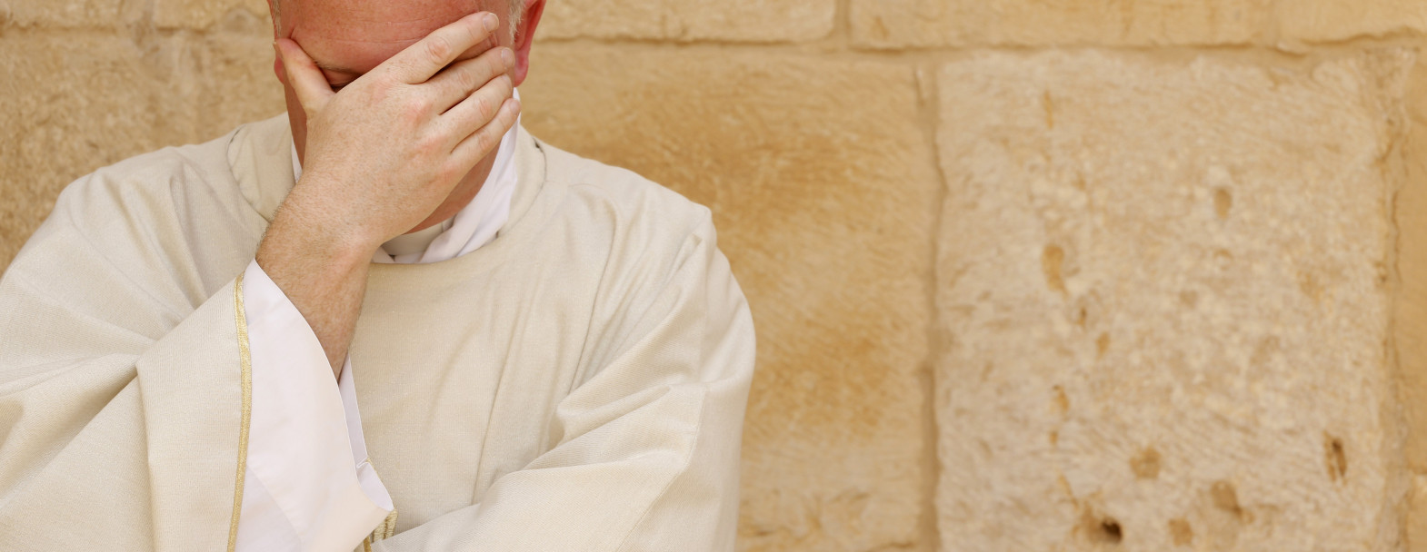 Homme d&#039;Eglise catholique, en Israël. / Keystone