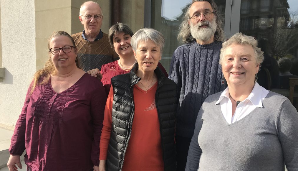 Le conseil du Service Santé et Solidarité de l'EERV. De g. à d. et de haut en bas: Dominique Troilo, Anne-Sylvie Martin, Alain Félix, Liliane Rudaz, Catherine Depierraz, Françoise Subilia. Le conseil du Service Santé et Solidarité de l'EERV. De g. à d. et de haut en bas: Dominique Troilo, Anne-Sylvie Martin, Alain Félix, Liliane Rudaz, Catherine Depierraz, Françoise Subilia. / © DR / CA