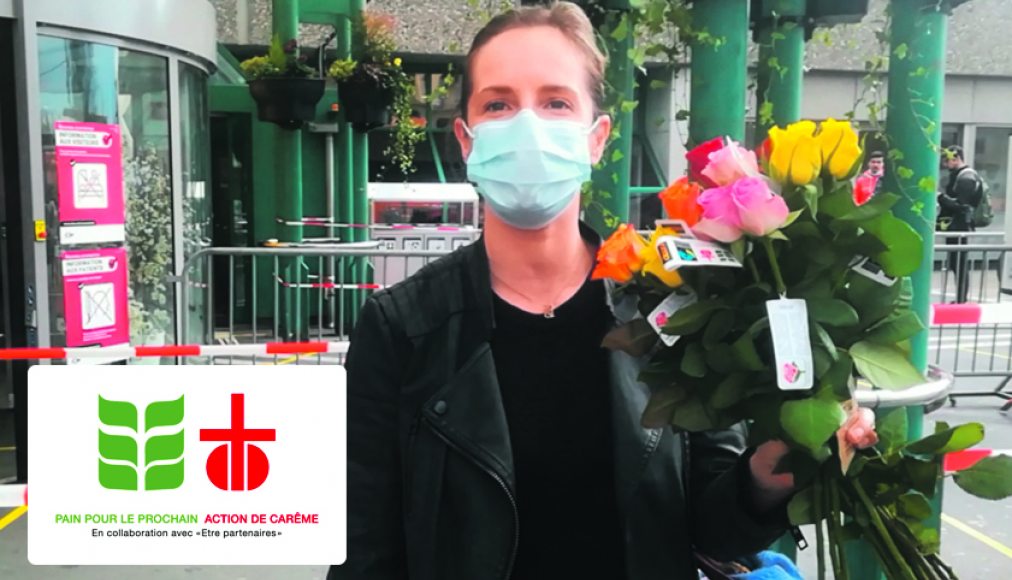 Des milliers de roses de la campagne œcuménique ont été distribuées aux soignants. Des milliers de roses de la campagne œcuménique ont été distribuées aux soignants. / © DR PPP