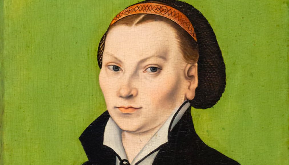Katharina von Bora par Lucas Cranach (env. 1527), Musée national, Stockholm Katharina von Bora par Lucas Cranach (env. 1527), Musée national, Stockholm