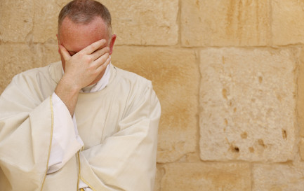 Homme d&#039;Eglise catholique, en Israël. / Keystone